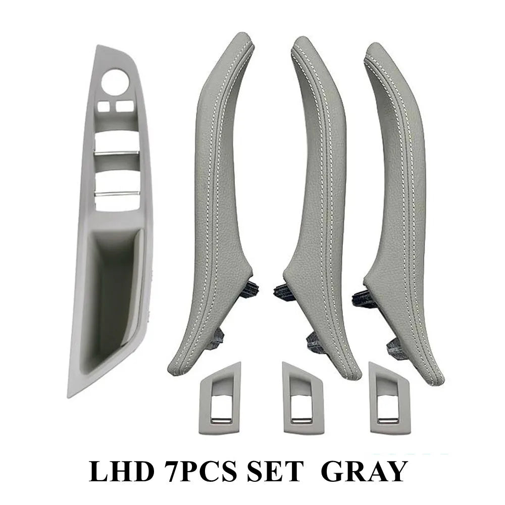 Left Hand Drive LHD Leather Interior Door Pull Handle Assembly Set for BMW 5 Series F10 F11 F18 520 523 525 528 530 535