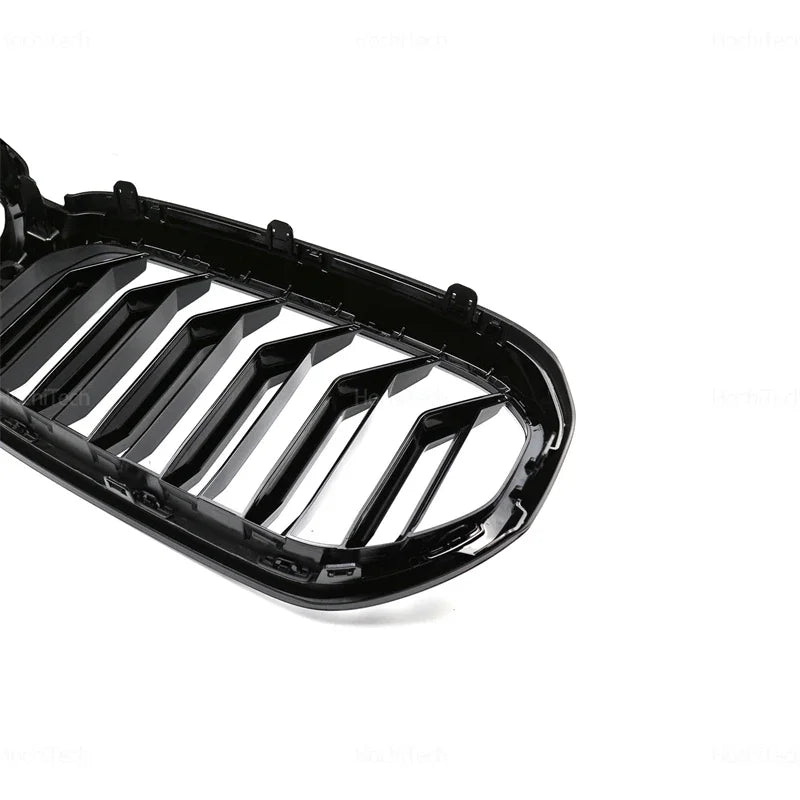 For BMW 5 Series G30 G38 G31 F90 M5 LCI 2020-2023 Car Front Bumper Grille Racing Grills Replacement 2 Slat Gloss Black Grilles