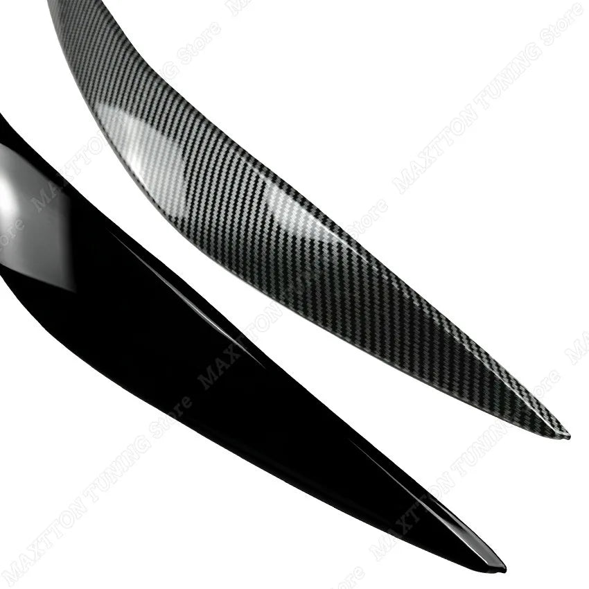 For BMW 5 Series F10 F11 2011-2014 Car Eyelid Front Headlight Eyebrow Cover Eye Lid Trim Sticker Gloss Black ABS Car Accessories