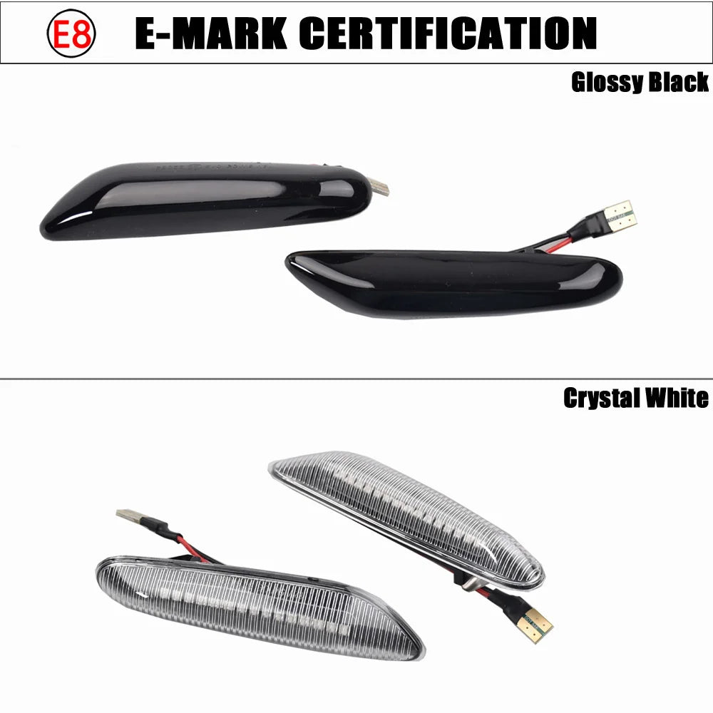 2x Dynamic LED Fender Light Side Marker For BMW 1 3 5 serie E46 E60 E61 E81 E82 E87 E88 E90 E91 E92 E93 X1 E84 X3 E83 X5 E53