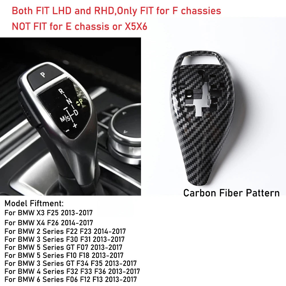 F10 F30 F11 F31 Gear Shift Knob Cover Interior Replacement Gear Shifter Lever Panel For BMW F32 F33 F34 F36 F06 F12 F20 F22 F25