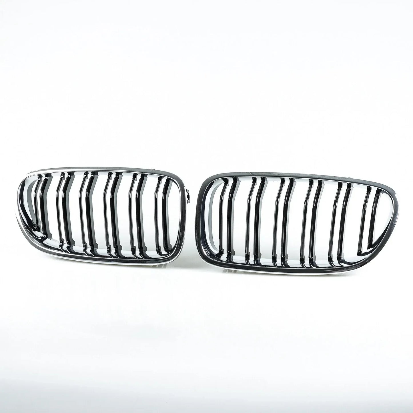 For BMW 5 Series F10 F11 M5 2010-2016 Car Styling Double Line Grille Kidney ABS Front Hood Racing Grill Black Auto Accessories