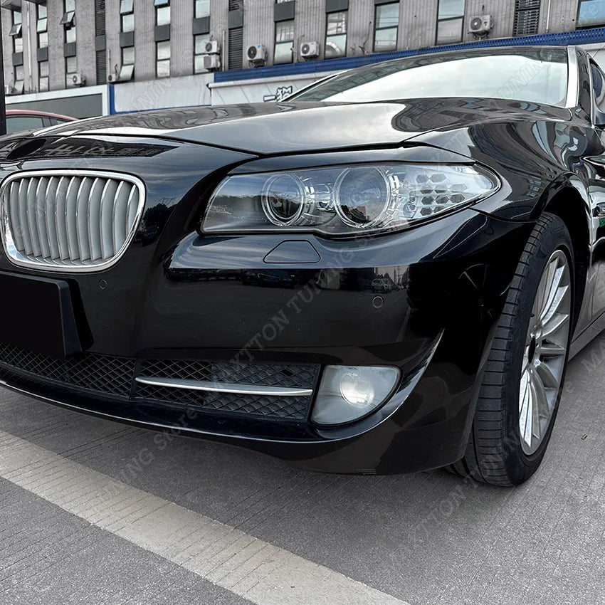 For BMW 5 Series F10 F11 2011-2014 Car Eyelid Front Headlight Eyebrow Cover Eye Lid Trim Sticker Gloss Black ABS Car Accessories