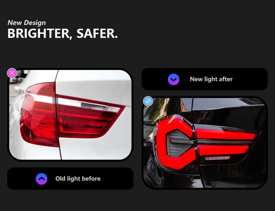 Car Lights for BMW X3 F25 2011-2017 LED Auto Taillight Assembly Upgrade 2023 The Newest G01 G08 Design Signal Lamp Accessories