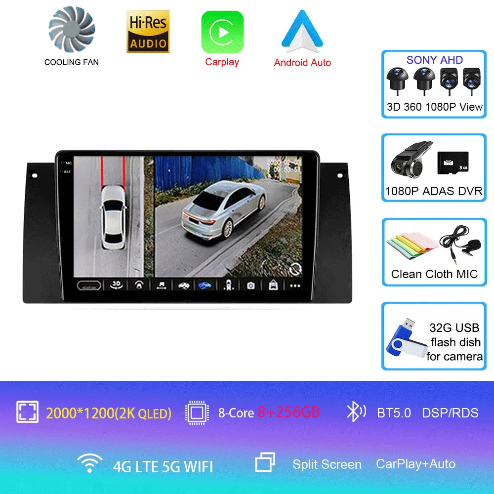 Android Autoradio 15 For BMW X5 E39 E53 1999 - 2006  Multimedia Video Player Stereo Navigation GPS No 2din 2 din dvd