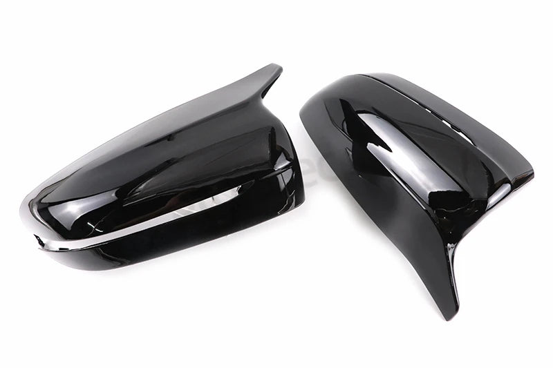 2Pcs Car Bright Black Side Rear View Mirror Cover Replacement For BMW 3 4 5 7 Series G20 G22 G30 G31 G38 G11 G12 2016 - 2022