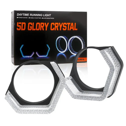Rectangular RGB Angel Eye Shrouds with App (2.5/3 in), universal fit, view 16