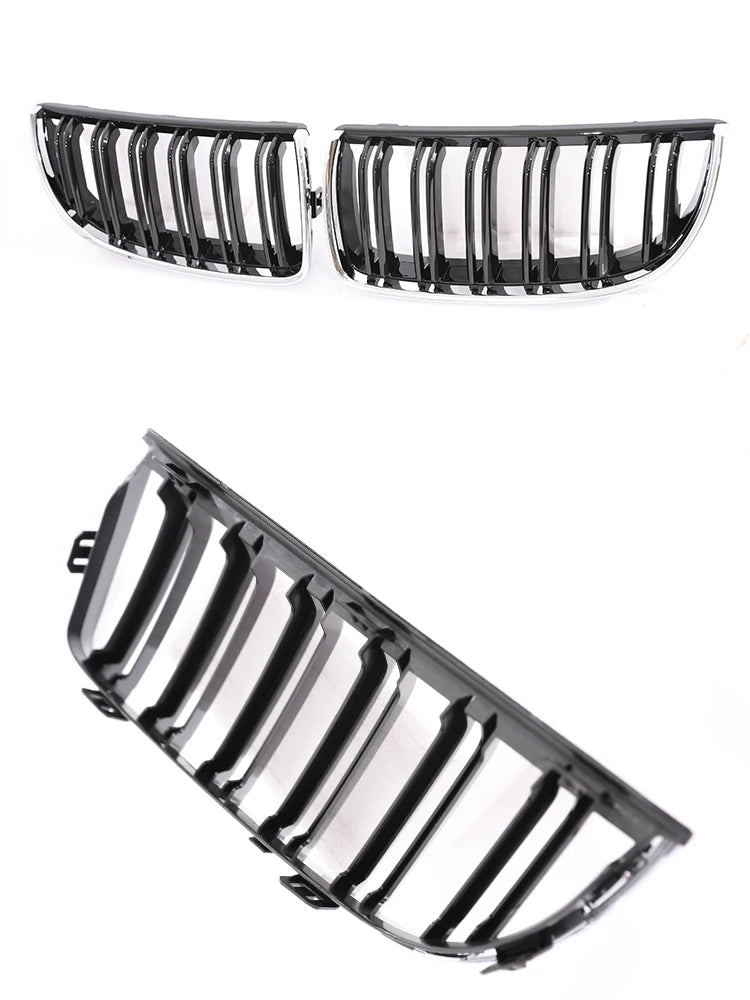 Kidney Front Grill Carbon Fiber M Color Chrome Gloss Matte Black Grille For BMW 3 Series E90 E91 Pre-Facelift 2005-2008 320i 330