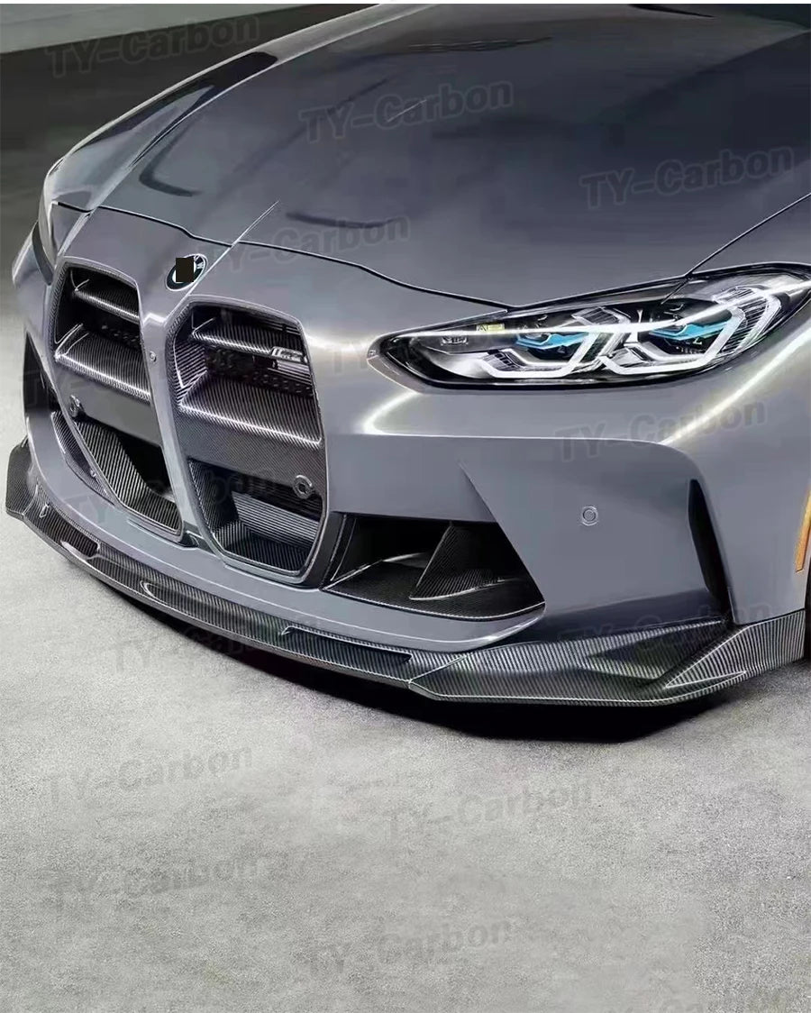 For BMW 3 Series 4 Series G80 G81 G82 G83 M3 M4 Real Carbon Fiber Front Lip  V BodyKit Bumper Splitter Car Accessories 2021-2023