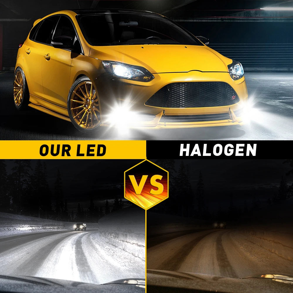 2X 9012 HIR2 9005 HIR2 H4 H7 H8 H9 H11 Led Fog Light Daytime Running Light DRL For BMW E46 E90 E60 E39 F10 F30 X5 E53 E87 6000k