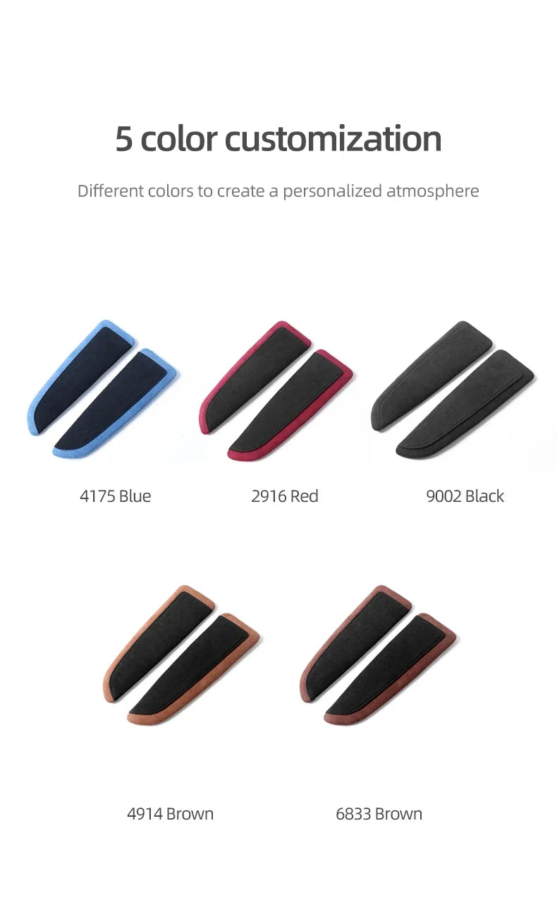 For BMW F30 F20 G20 G30 X3 G01 X5 E70 X6 E71 Made of Alcantara Car Door Armrest Elbow Pad Leg Support Cushion Anti-collision