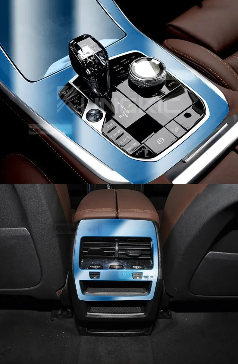 For BMW X5 G05 2019-2022 TPU Gearbox Panel Navigation Automotive Interior Screen Protective Cover Film Anti-Scratch Sticker