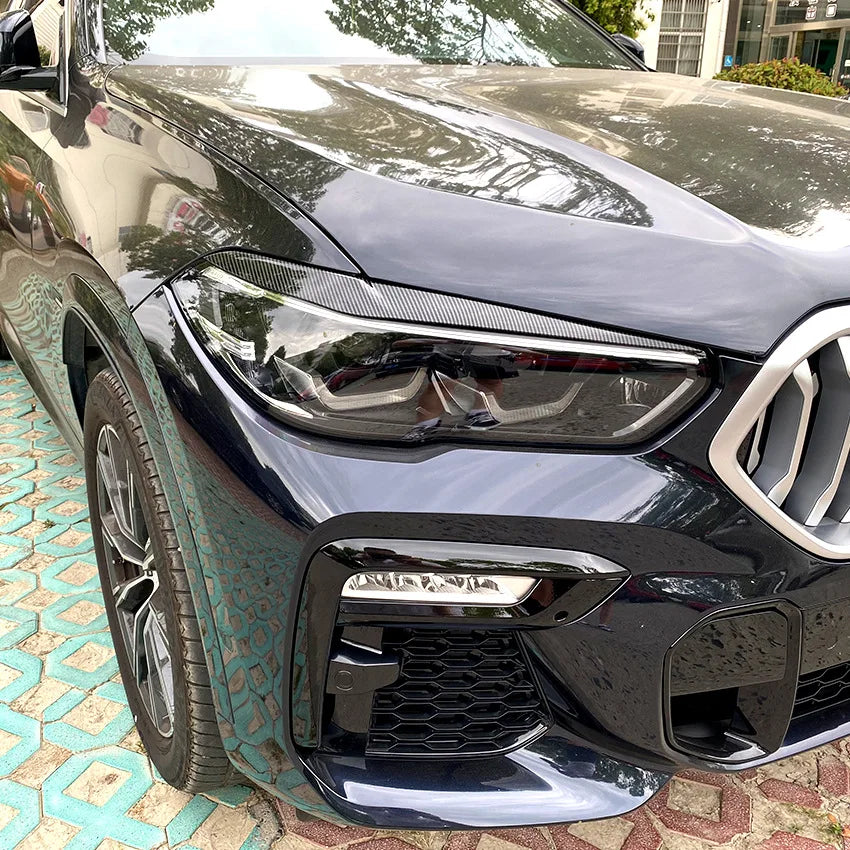 2018 To Up For BMW X5 G05 X6 G06 30i 30d 35i 35d 40i 40d 45e M50i M50d Evil Headlight Eyebrows Eyelid Eyelash Head Light Lamp