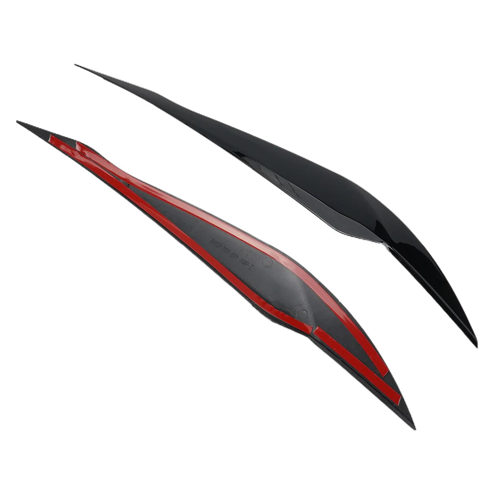 2Pcs Car Headlight Lamp Eyebrows Cover Trim Stickers For BMW 3 Series F30 F35 2013-2018 Gloss Black Car Eyelids Lids ABS Carbon