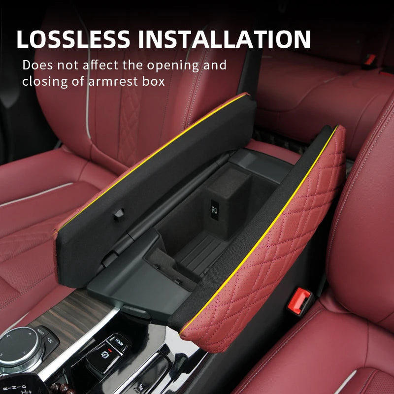 2pc Car Armrest Box Pad Auto Central Arm Rest Box Cover Protect Mat Interior Styling Accessory For BMW G30 G38 G32 6GT 2018-2023