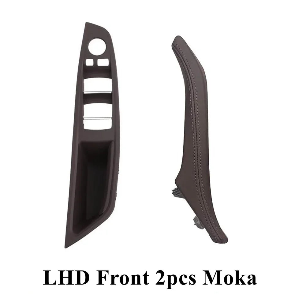 Left Hand Drive LHD Leather Interior Door Pull Handle Assembly Set for BMW 5 Series F10 F11 F18 520 523 525 528 530 535