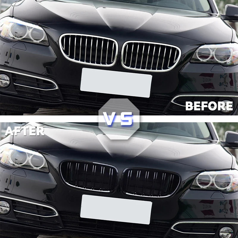 Car Gloss Black Kidney Grill Dual Slats Racing Grill For BMW 5 Series F10 F11 F18 520d 530d 540i 2010-2017 Replacement Part