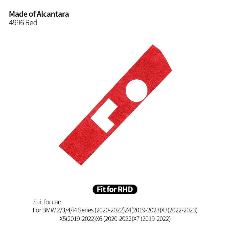 Made of Alcanrata For BMW G20 G22 G07 F44 i4 G29 X3 G01 X5 G05 G06 Gear Shifter Panel Frame Sticker Car Interior Trim Accessory