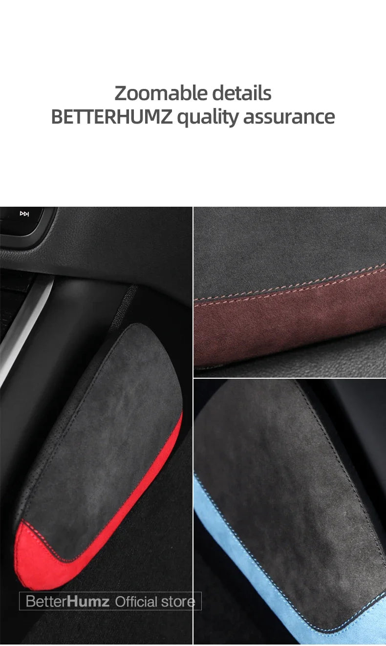 For BMW F30 F20 G20 G30 X3 G01 X5 E70 X6 E71 Made of Alcantara Car Door Armrest Elbow Pad Leg Support Cushion Anti-collision
