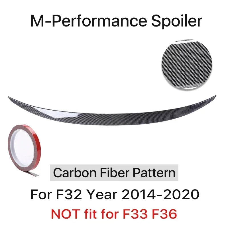 For BMW 4 Series F32 F33 F36 2014-2020 M Performance Spoiler Carbon Fiber Rear Trunk Spoiler M4 PSM Style Wing Auto Accessories