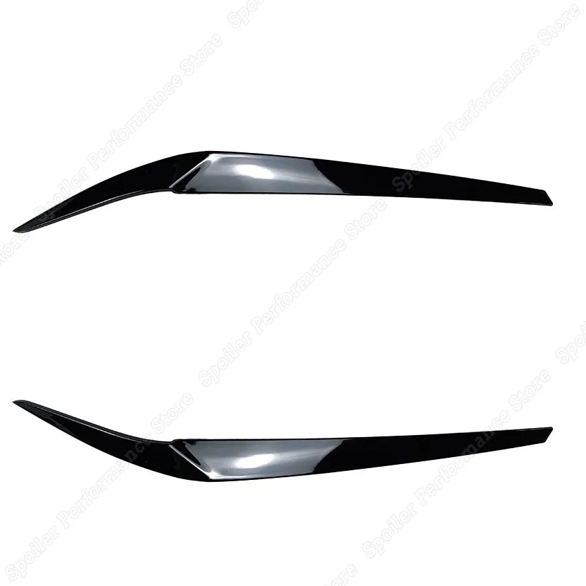 2Pcs For BMW 5 Series G30 G31 G38 F90 M5 525i 530i 540i Front Headlight Eyelid Eyebrow Trims Cover Car Stickers 2017-2021 Black