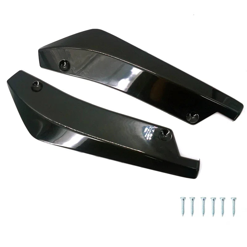 Universal Car Front Rear Bumper Strip Lip Spoiler Diffuser Splitter Scratch Protector Carbon Fiber Winglets Side Skirt Extension