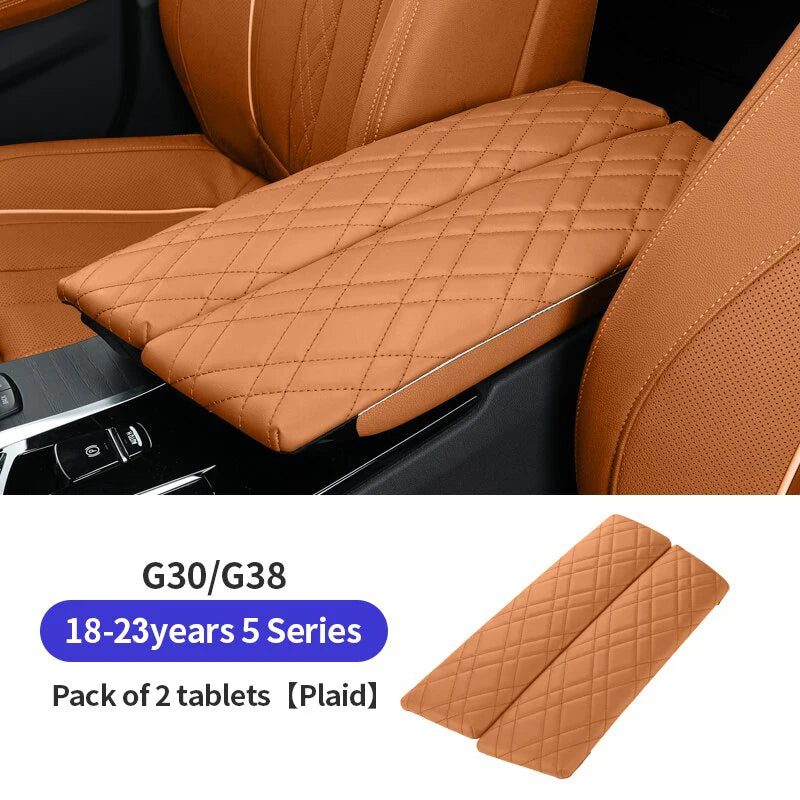 2pc Car Armrest Box Pad Auto Central Arm Rest Box Cover Protect Mat Interior Styling Accessory For BMW G30 G38 G32 6GT 2018-2023