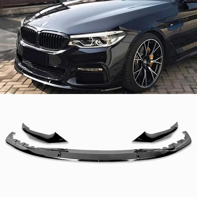 Front Lip Spoiler, Gloss Black, for BMW 5 Series G30 / G31 Pre-LCI (2017-2020)