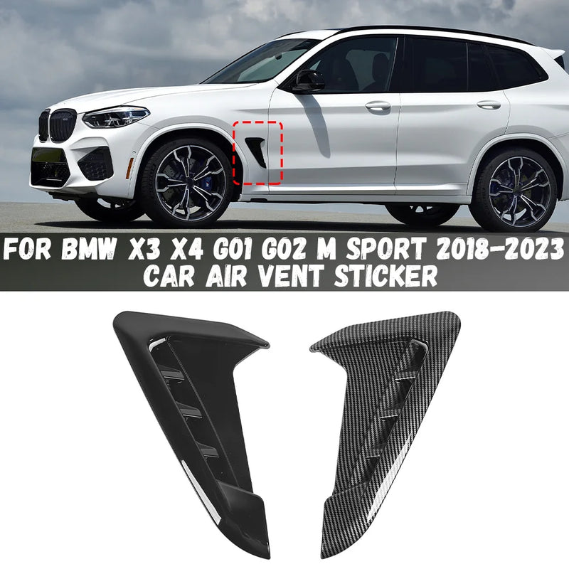 Side fender vent trims for BMW X3 G01 and X4 G02 M Sport