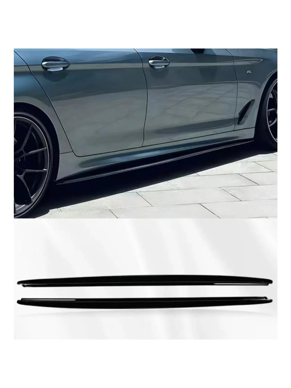 Side Skirt Extensions, Gloss Black, for BMW 5 Series G30 / G31 (2017-2023)