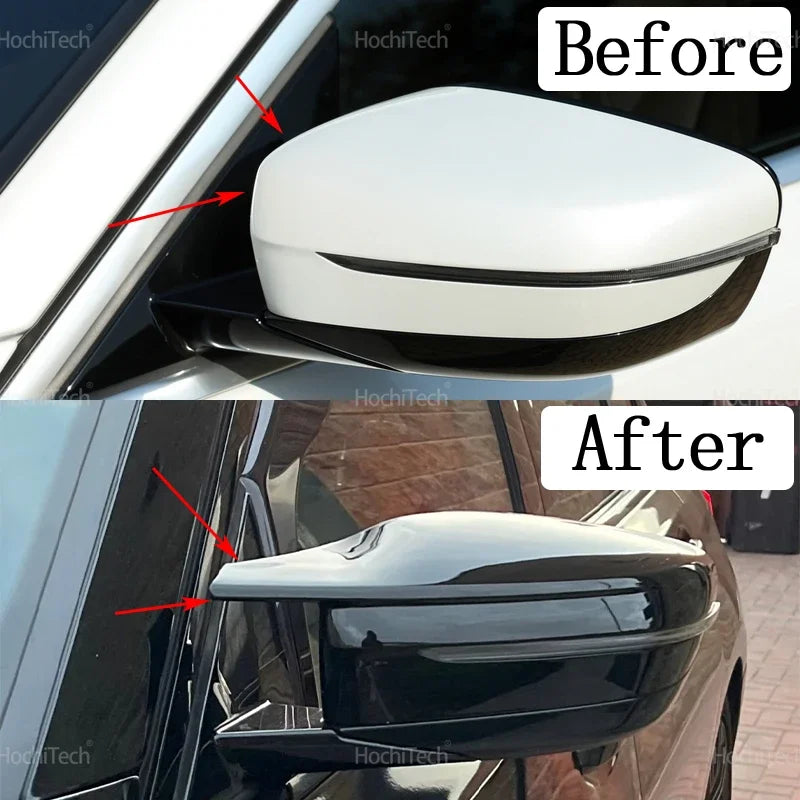 Carbon Fiber Glossy Black Replacement Side Mirror Covers Cap For BMW 3 4 5 7 8 Series G20 G21 G30 G38 G22 G23 G11 G12 G15 G16