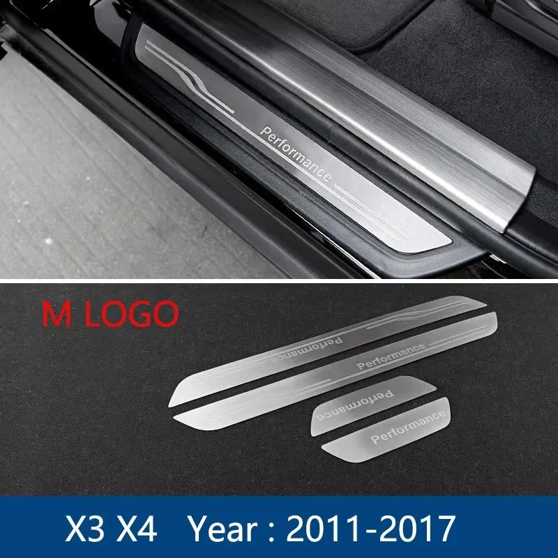 For BMW 1 2 3 4 5 Series F10 F20 F30 F34 X3 X5 X6 Accessories Welcome pedal Door Sill Scuff Plate Guards Protector Cover strip
