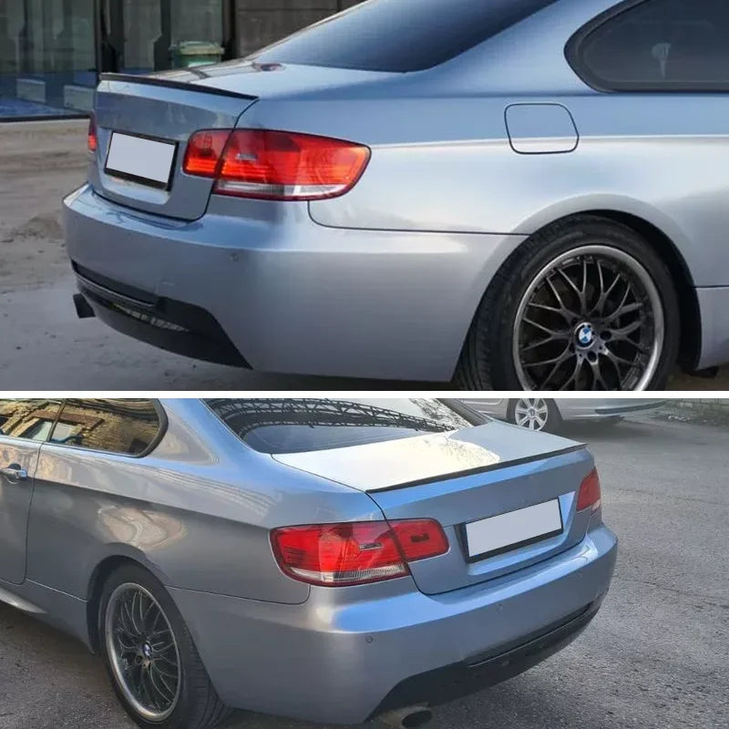 For BMW Accessories 3 Series E92 Coupe 332d 335i M3 Style 2007-2013 Car Black Boot Rear Trunk Wing Roof Spoiler Lip Cover