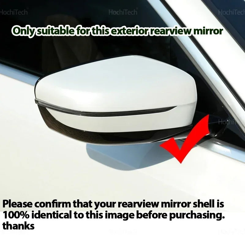 For BMW 3 4 5 6 7 8 series G20 G22 G30 G38 G11 G15 G16 Car Rearview Mirror Cover Side Wing Protect Frame Covers Bright Black