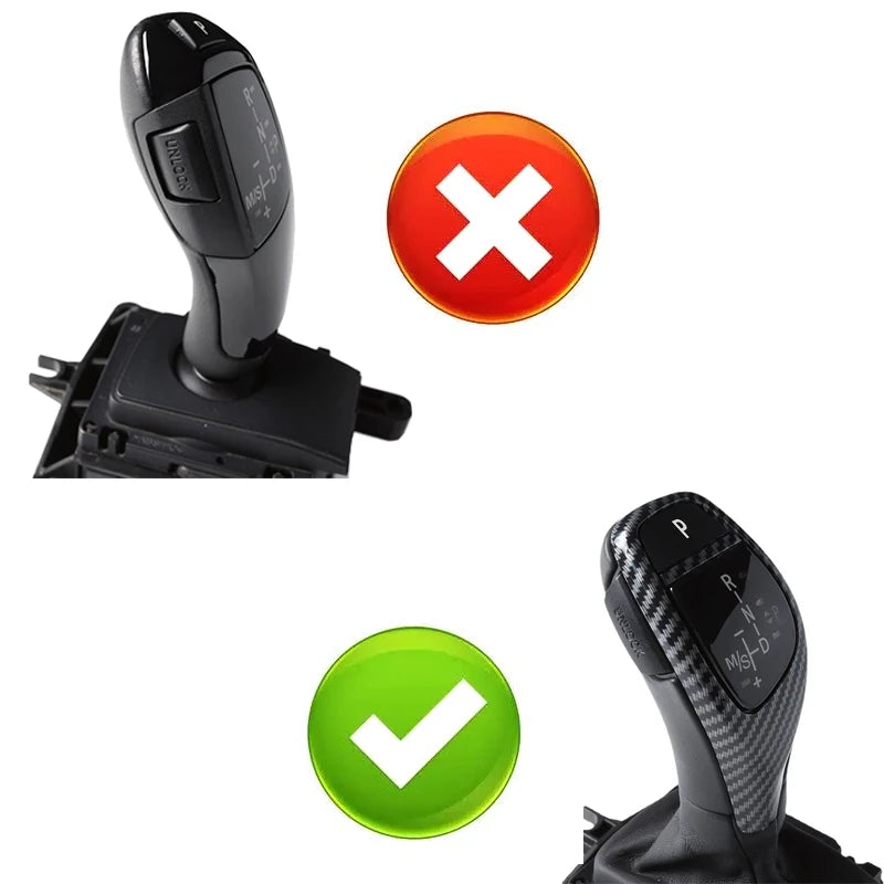 Gloss Black Car Gear Knob Shift Lever Cover For BMW F30 F10 F32 F33 F31 F34 F06 F12 F25 F26 1 3 3GT 4 5 5GT 6 7 Series 13-17