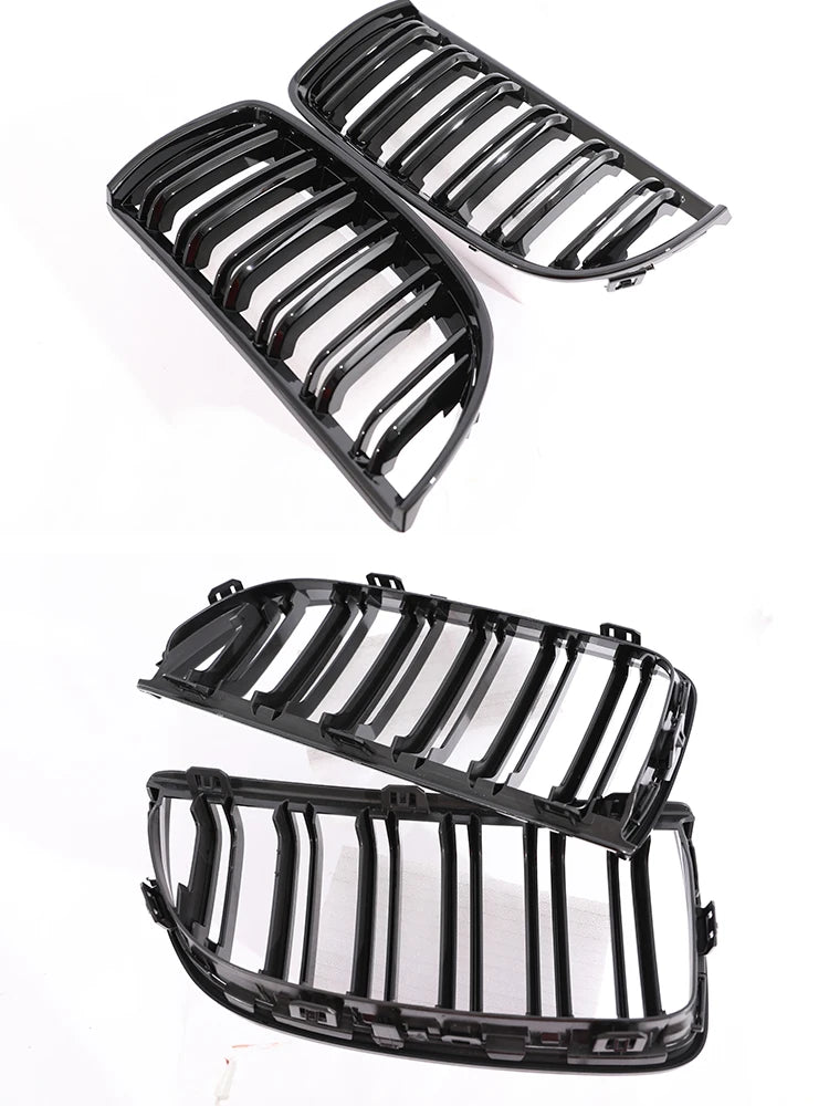 Kidney Front Grill Carbon Fiber M Color Chrome Gloss Matte Black Grille For BMW 3 Series E90 E91 Pre-Facelift 2005-2008 320i 330