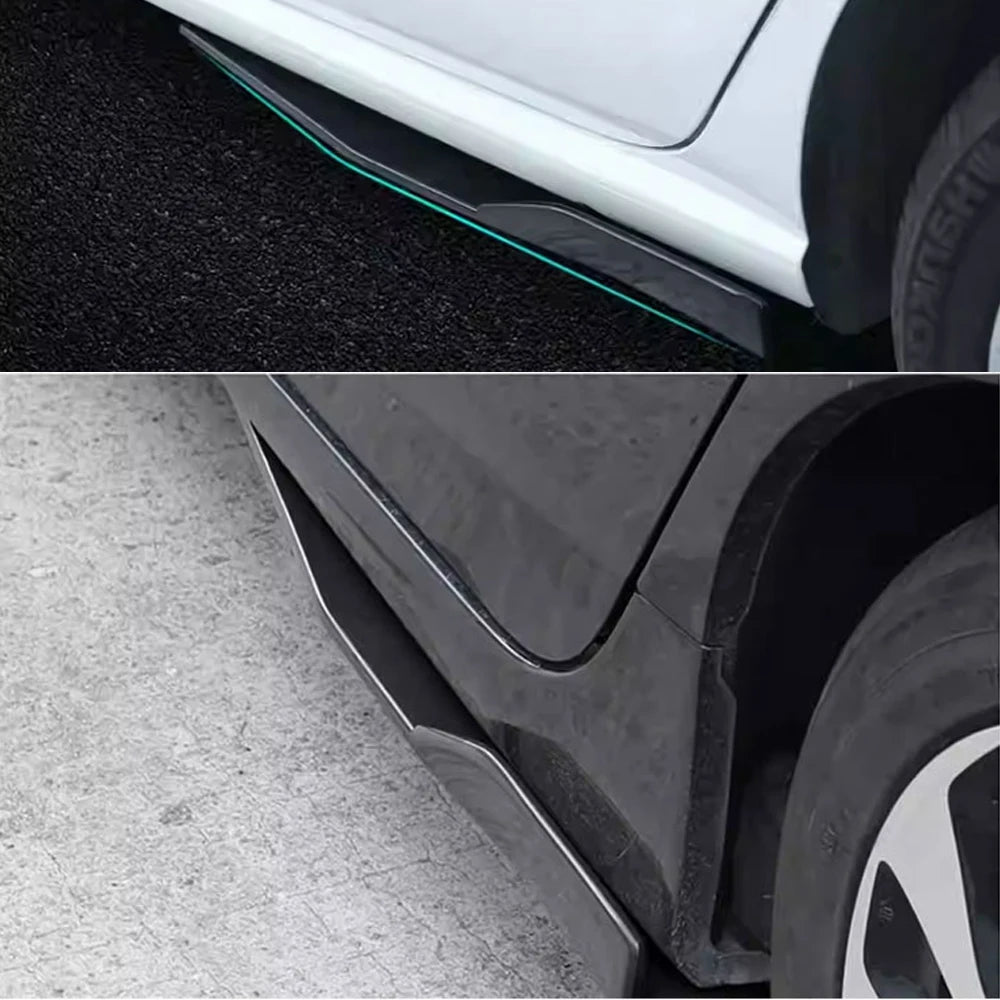 56cm Car Side Skirts Extension Rocker Splitters Diffuser Winglet Wings Universal 22.04inch Bumper Lip Trim Protector with Screws