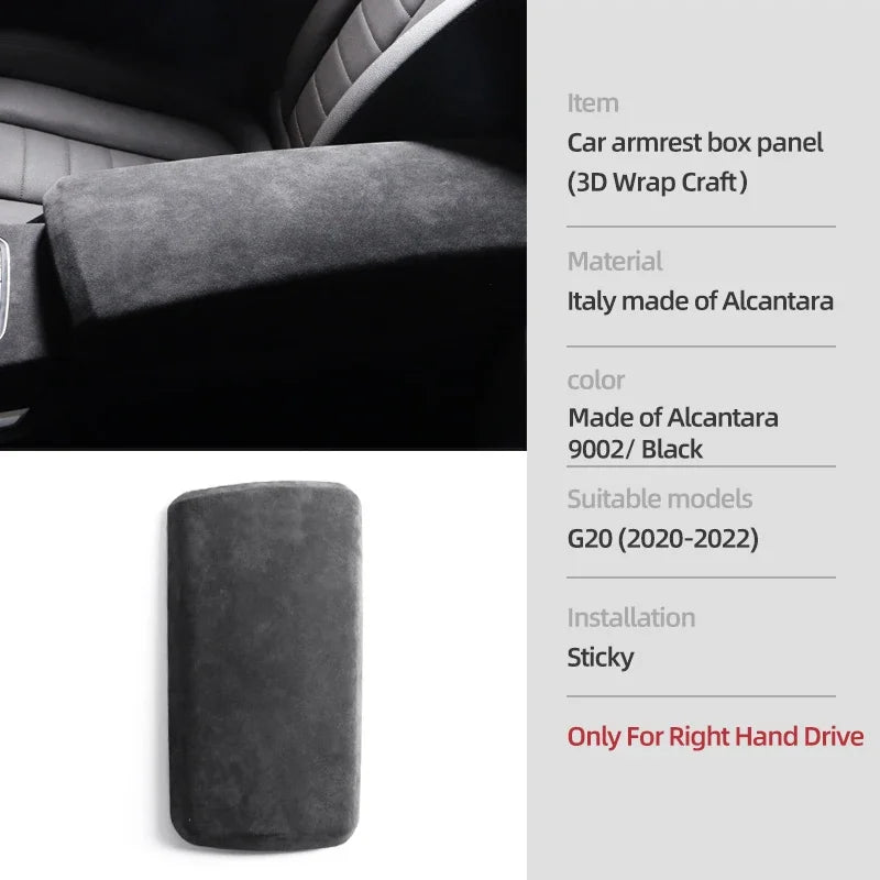For BMW G20 G28 G23 Serie 3 4 Made of Alcantara Center Console Gear Shift Knob Panel Cover Trim Sticker Car Interior Accessories