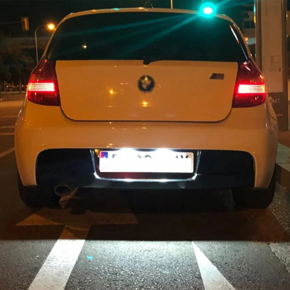 2pcs For BMW LED License Number Plate Lamp 1 Series E81 E87 E63 E64 M6 E85 E86 Z4 F12 F13 F20 K48  Xenon White