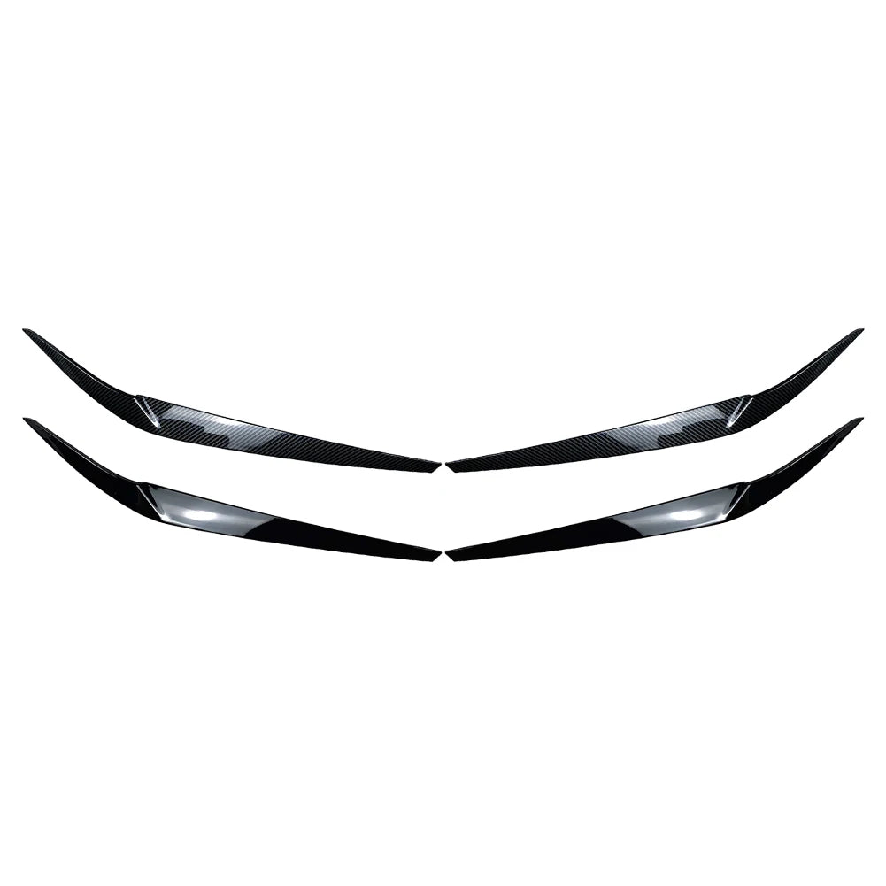 Car Front Headlight Eyebrow Eyelid Cover Trim For BMW 5 Series G30 G31 G38 F90 M5 525I 530I 540I 2017 2018 2019 2020 2021