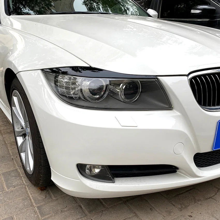 ABS Gloss Black Headlight Eyebrows Eyelid for BMW 3 Series E90 E91 2005 2006 2007 2008 2009 2010 2011 Sedan / Touring Stickers