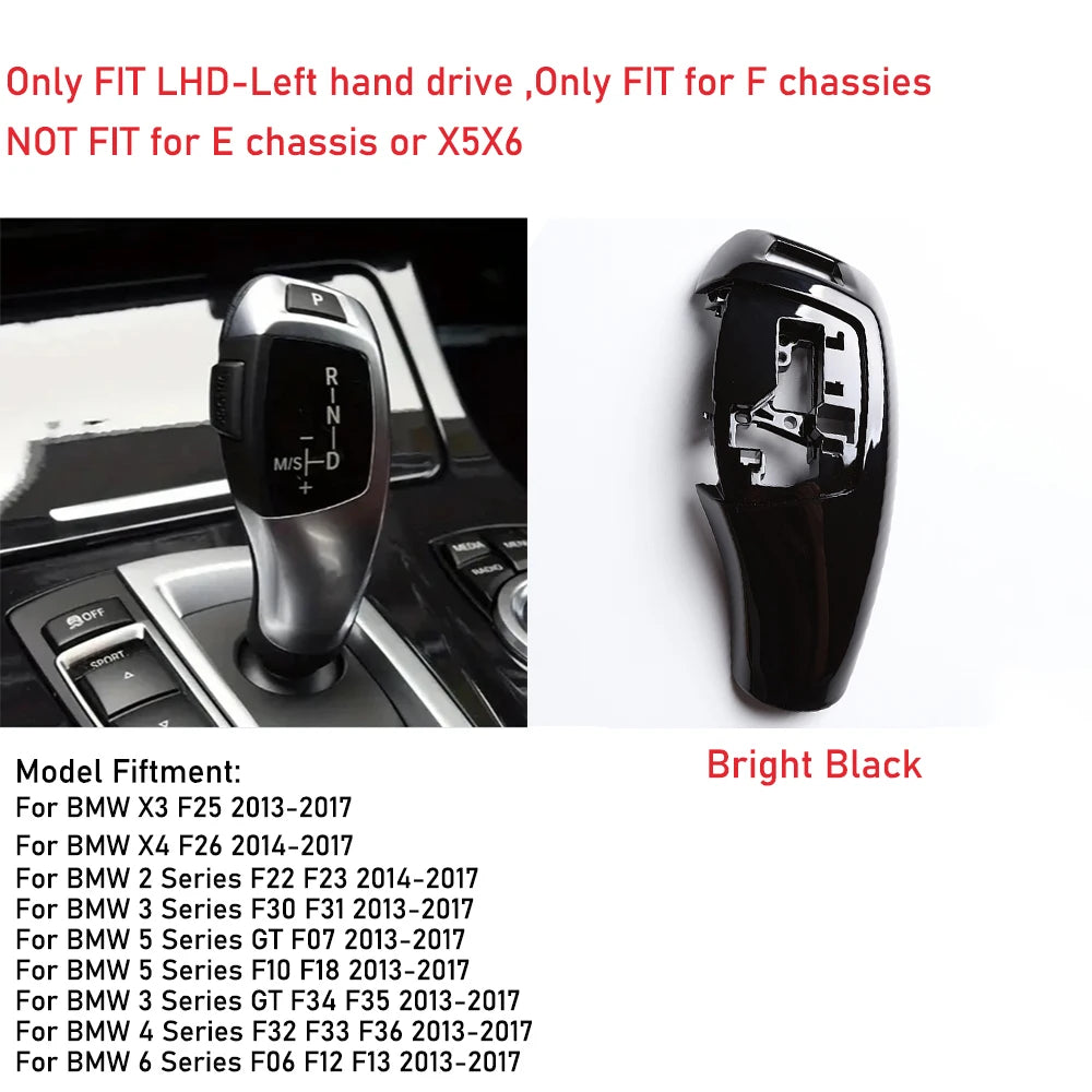 F10 F30 F11 F31 Gear Shift Knob Cover Interior Replacement Gear Shifter Lever Panel For BMW F32 F33 F34 F36 F06 F12 F20 F22 F25