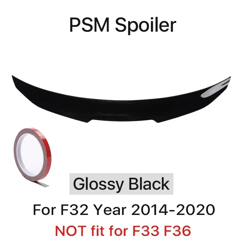 For BMW 4 Series F32 F33 F36 2014-2020 M Performance Spoiler Carbon Fiber Rear Trunk Spoiler M4 PSM Style Wing Auto Accessories
