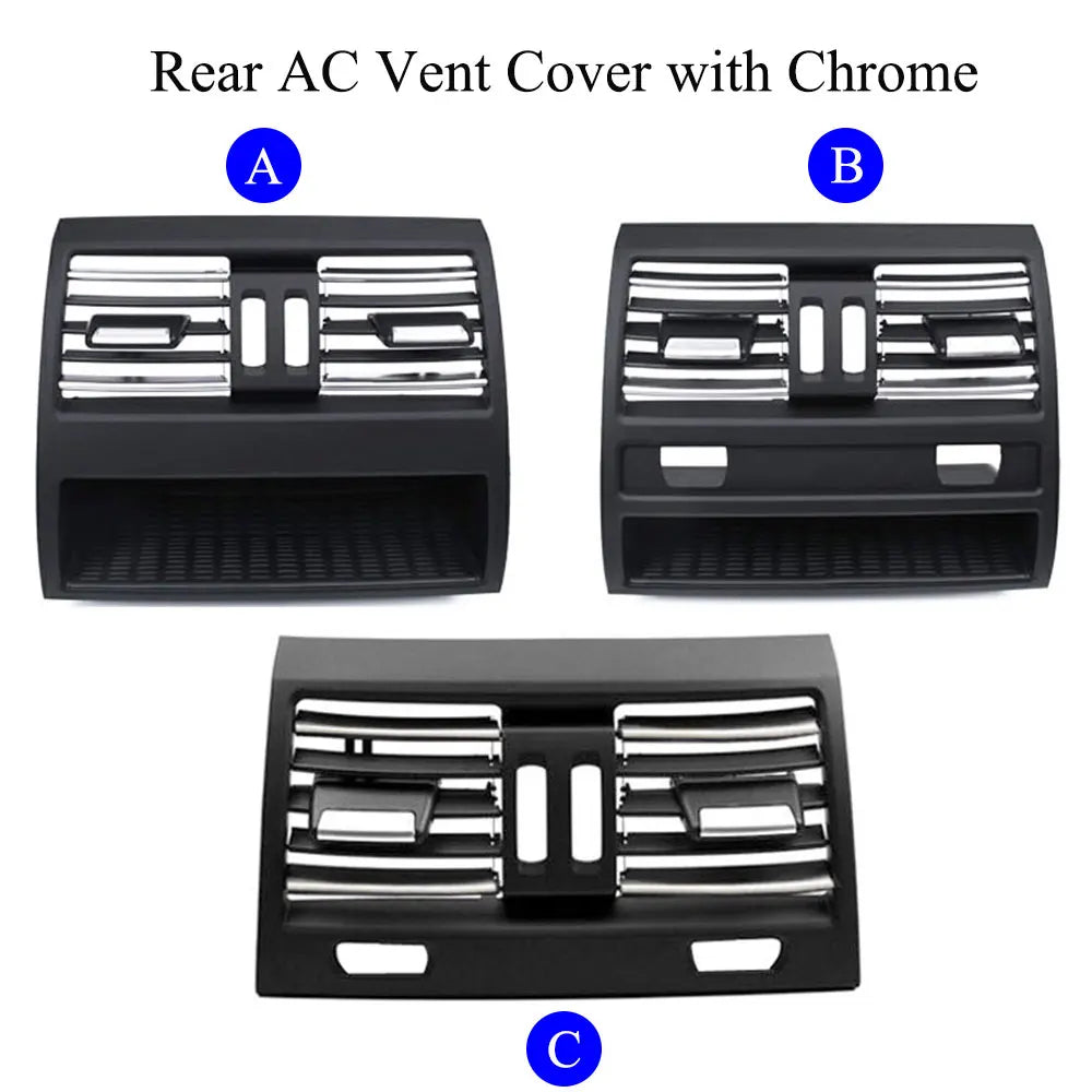 LHD Front Central Left Right Rear AC Conditioner Chromed Air Vent Grille Outlet Panel For BMW 5 Series F10 F11 2010-2017