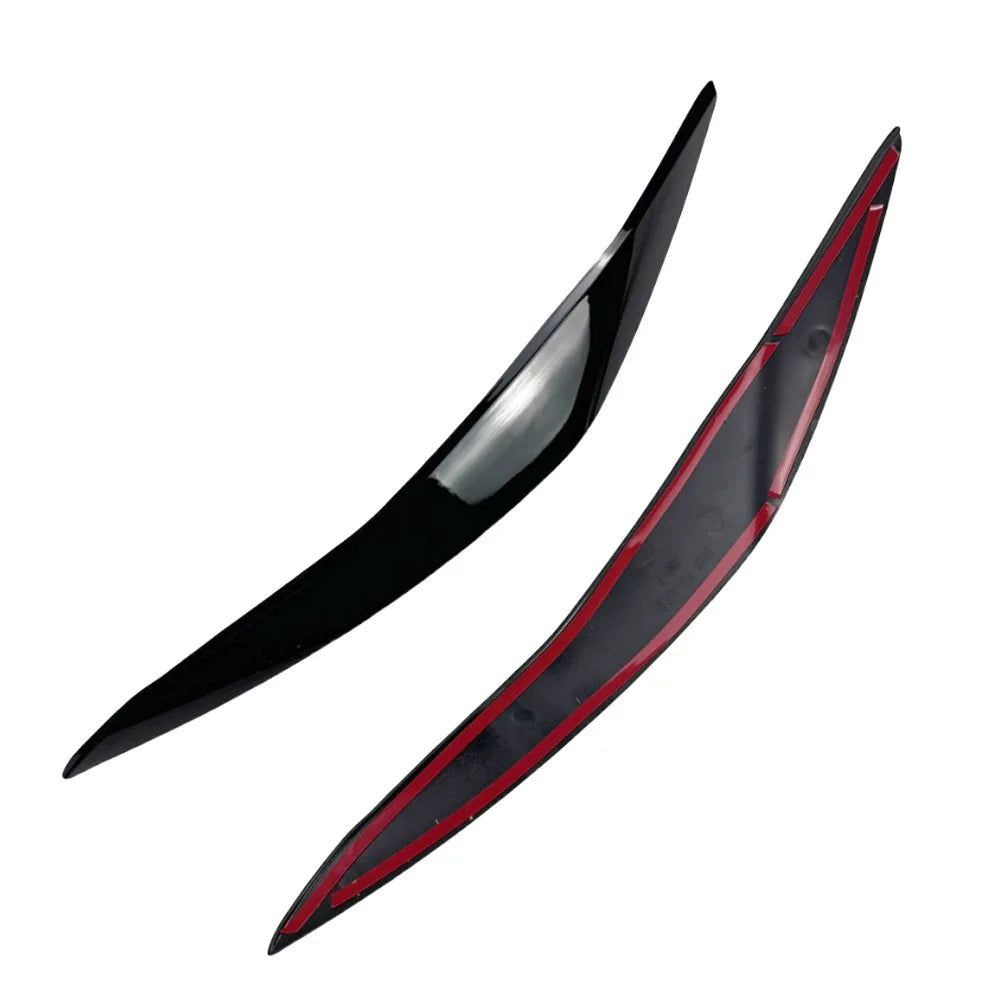 For BMW 5 Series F10 F11 2011-2014 Car Eyelid Front Headlight Eyebrow Cover Eye Lid Trim Sticker Gloss Black ABS Car Accessories