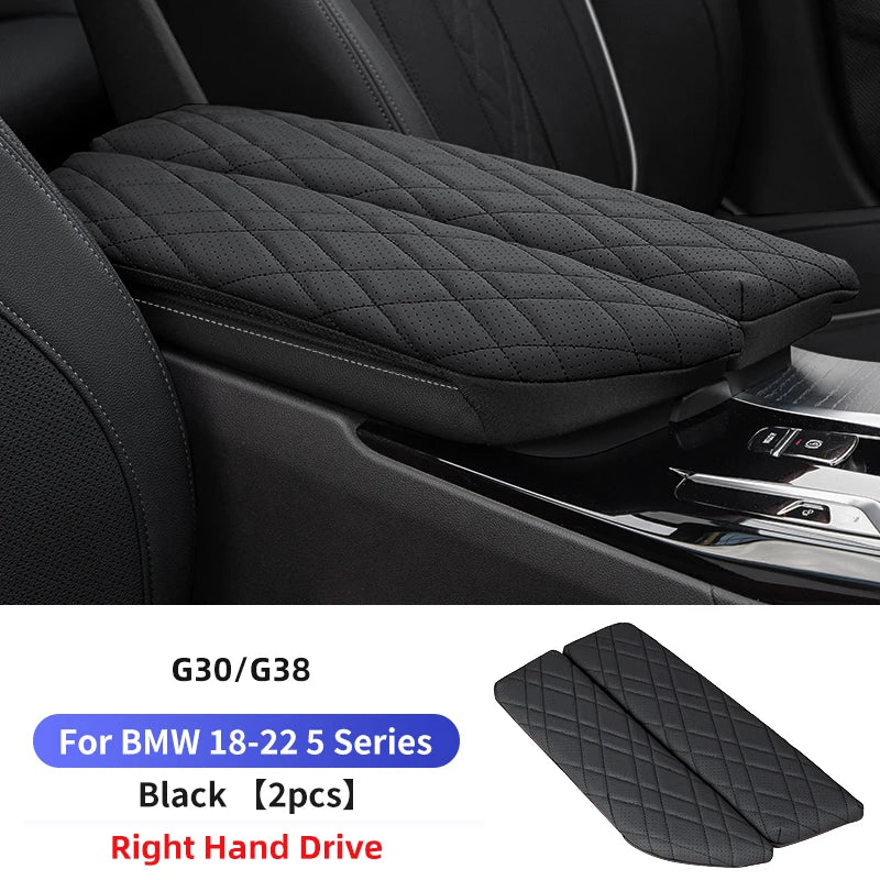 2pc Car Armrest Box Pad Auto Central Arm Rest Box Cover Protect Mat Interior Styling Accessory For BMW G30 G38 G32 6GT 2018-2023