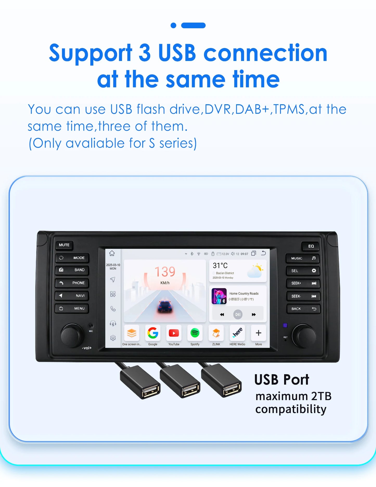 Hizpo Car Intelligent Systems for BMW 5 Series E39 X5 E53 M5 1996-2003 Multimedia 2din Autoradio Android 13 Auto Carplay 7862 4G