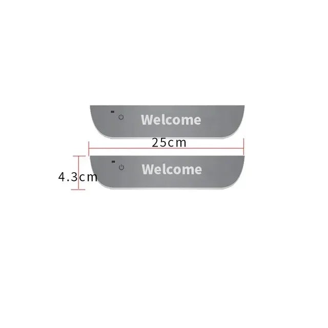 2/4pcs Car Customized Door Illuminated Sill Light Logo Projector Lamp USB Power Moving LED Welcome Pedal Scuff Plate Pedal Light