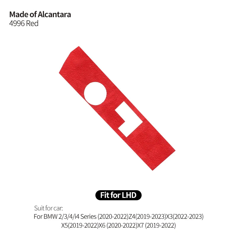 Made of Alcanrata For BMW G20 G22 G07 F44 i4 G29 X3 G01 X5 G05 G06 Gear Shifter Panel Frame Sticker Car Interior Trim Accessory