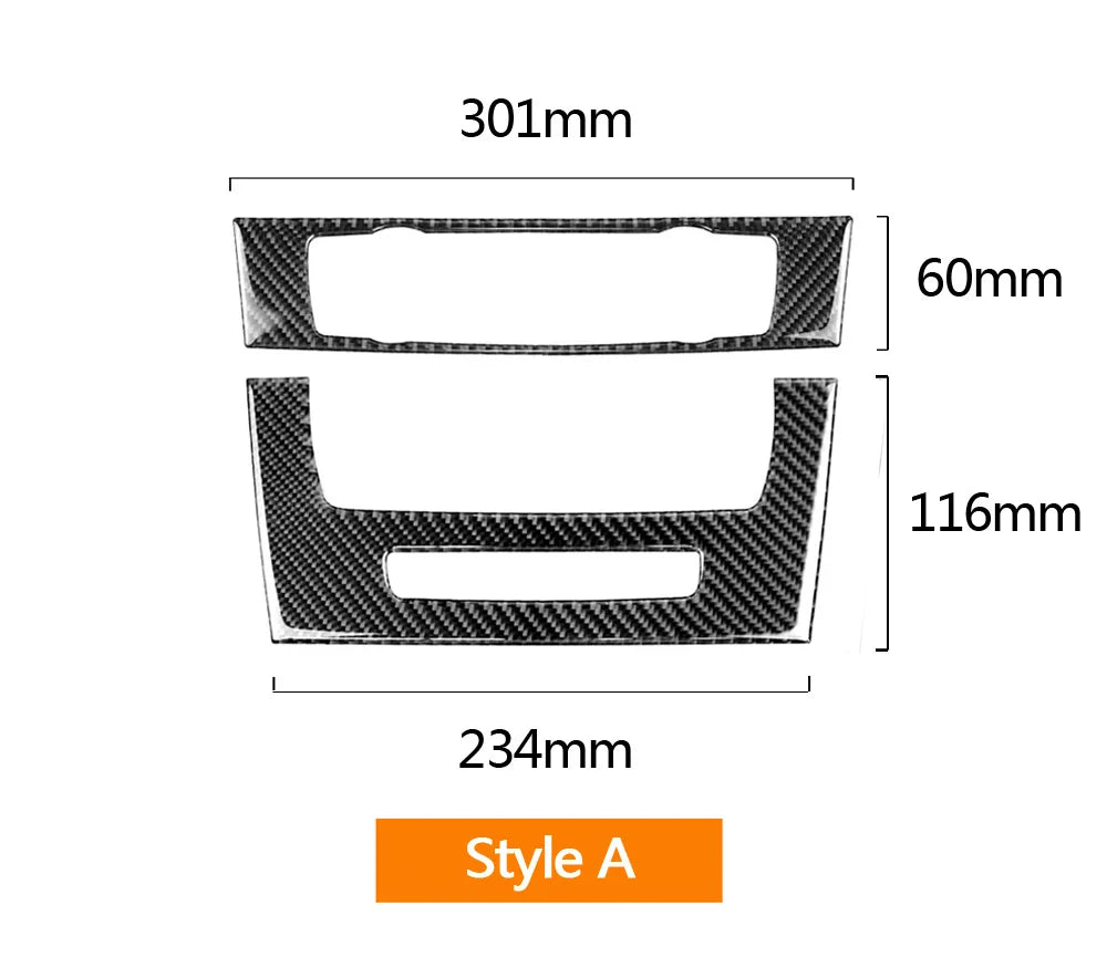 For BMW E90 E92 E93 3 Series Accessories Car Interior Real Carbon Fiber Air Conditioning CD Console Panel Cover Trim Car Styling
